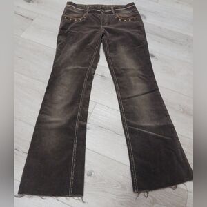 Miss Me Brown Flared Jeans with Stud Accents